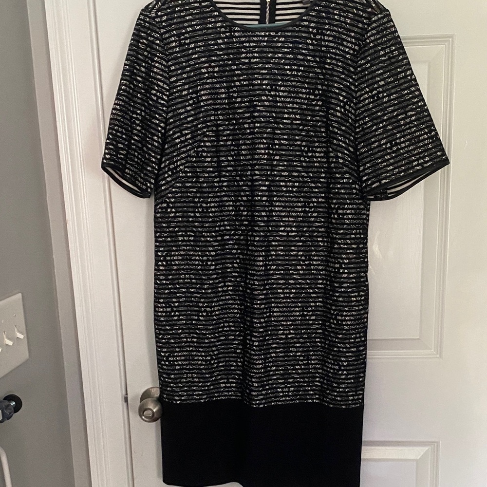 The Limited Black and White Patterned Mini Dress